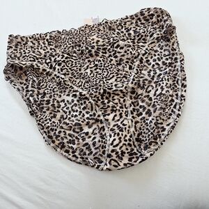 NWT VICTORIA'S SECRET Leopard Lace High Waist Brief Panty Size Large